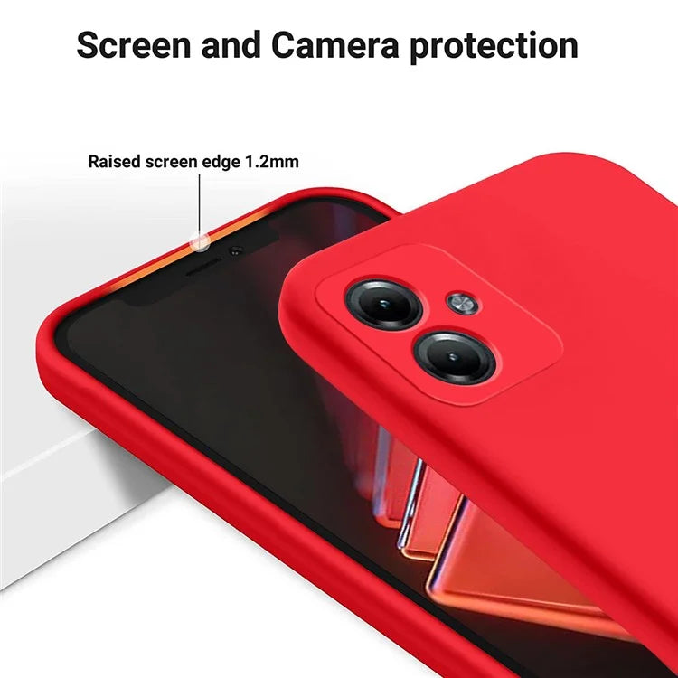 For Motorola Moto G54 Power Edition Phone Case Smooth Liquid Silicone+Soft Lining Protective Shell