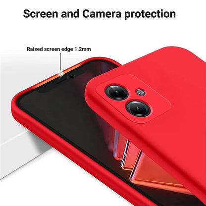 For Motorola Moto G54 Power Edition Phone Case Smooth Liquid Silicone+Soft Lining Protective Shell