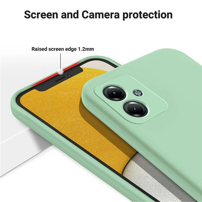 For Motorola Moto G54 Power Edition Phone Case Smooth Liquid Silicone+Soft Lining Protective Shell