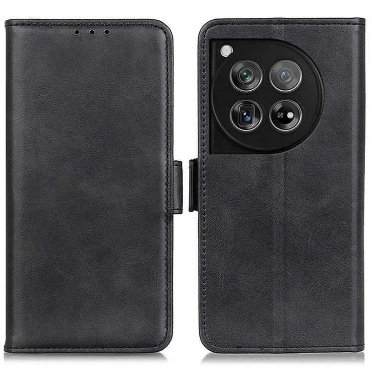 For OnePlus 12 5G Phone Protective Leather Case Magnetic Clasp Calf Texture