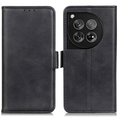 For OnePlus 12 5G Phone Protective Leather Case Magnetic Clasp Calf Texture