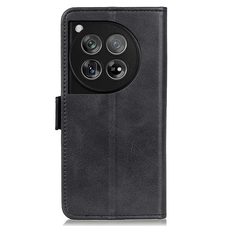 For OnePlus 12 5G Phone Protective Leather Case Magnetic Clasp Calf Texture
