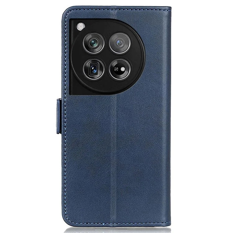 For OnePlus 12 5G Phone Protective Leather Case Magnetic Clasp Calf Texture