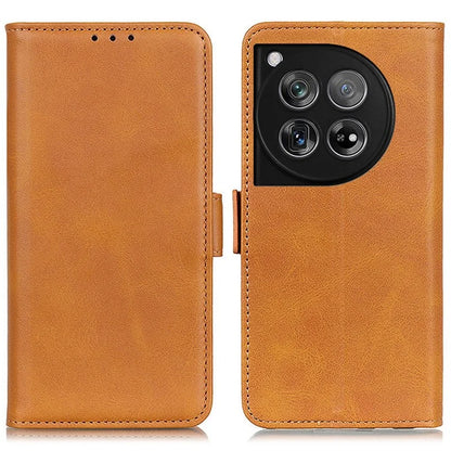 For OnePlus 12 5G Phone Protective Leather Case Magnetic Clasp Calf Texture