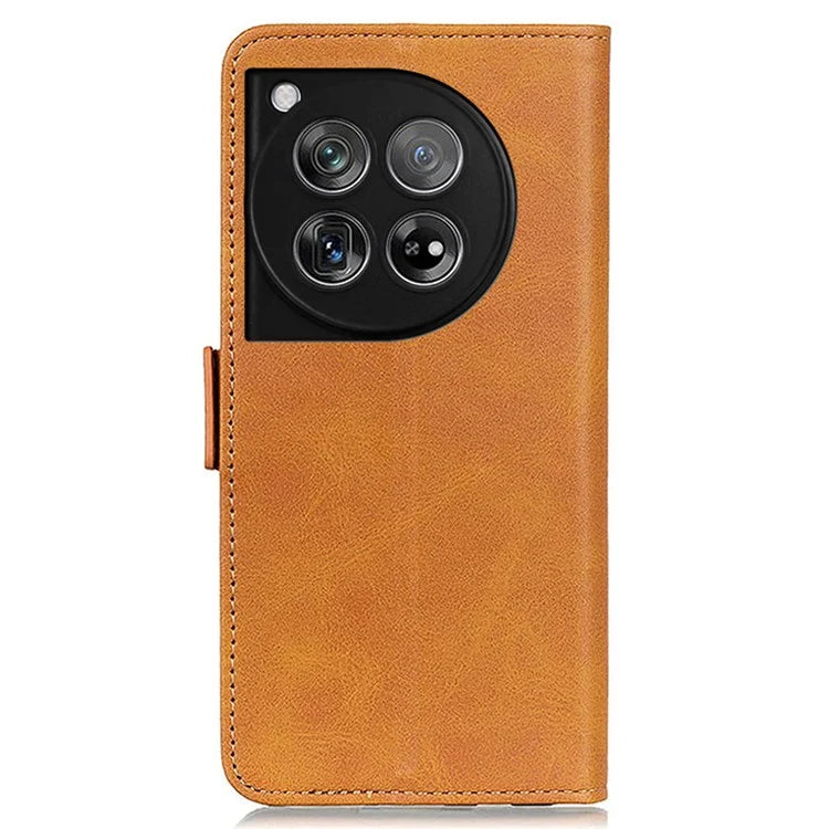 For OnePlus 12 5G Phone Protective Leather Case Magnetic Clasp Calf Texture