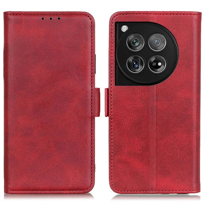 For OnePlus 12 5G Phone Protective Leather Case Magnetic Clasp Calf Texture