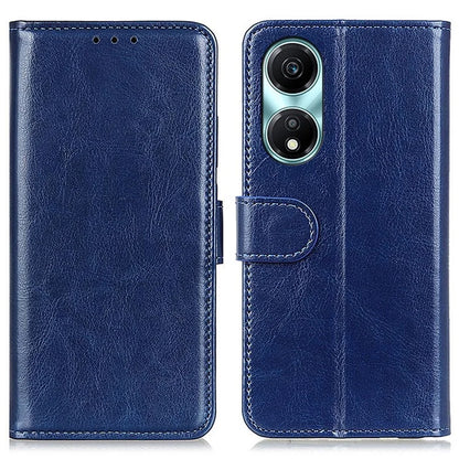 For Honor X5 Plus Leather Cover with Crazy Horse Texture Phone Wallet