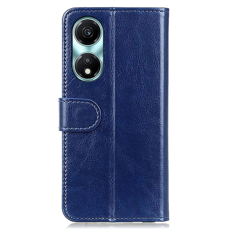 For Honor X5 Plus Leather Cover with Crazy Horse Texture Phone Wallet