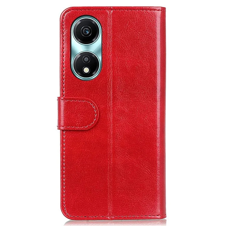 For Honor X5 Plus Leather Cover with Crazy Horse Texture Phone Wallet