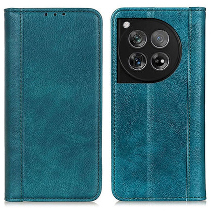 For OnePlus 12 5G Phone Cover Litchi Texture Magnetic Split Leather Wallet Case