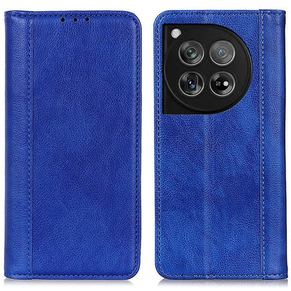 For OnePlus 12 5G Phone Cover Litchi Texture Magnetic Split Leather Wallet Case