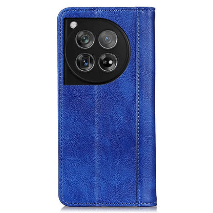For OnePlus 12 5G Phone Cover Litchi Texture Magnetic Split Leather Wallet Case