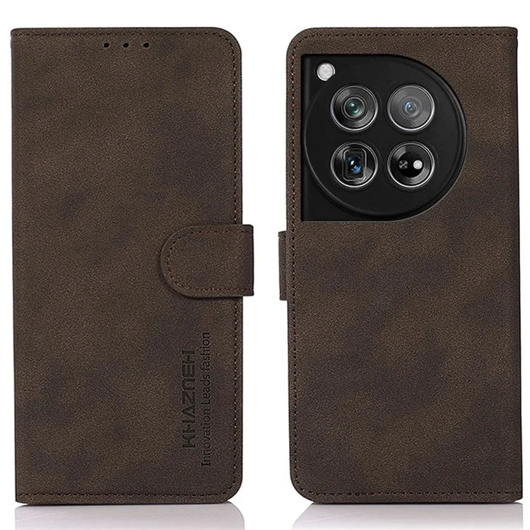 KHAZNEH For OnePlus 12 5G Wallet Phone Case Leather Protective Sleeve