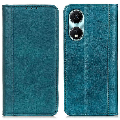 For Honor X5 Plus Wallet Case Magnetic Closure with Litchi Grain Split Leather