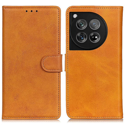 For OnePlus 12 5G Chic Leather Case Cowhide Texture Wallet Stand Cover