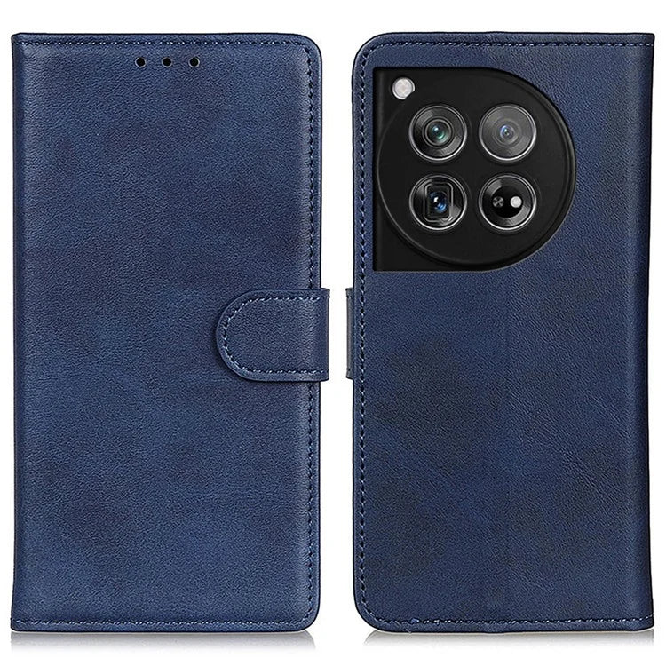 For OnePlus 12 5G Chic Leather Case Cowhide Texture Wallet Stand Cover