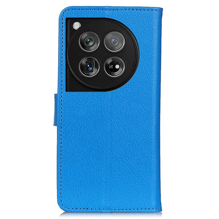 For OnePlus 12 5G Classic Litchi Grain Leather Case Phone Wallet Cover