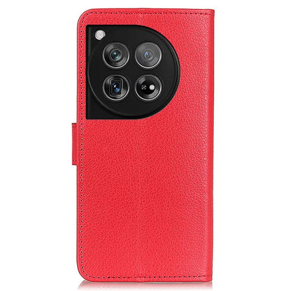 For OnePlus 12 5G Classic Litchi Grain Leather Case Phone Wallet Cover
