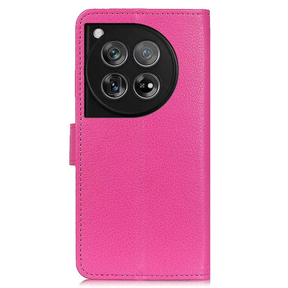 For OnePlus 12 5G Classic Litchi Grain Leather Case Phone Wallet Cover