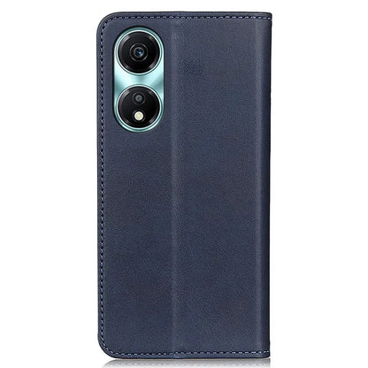 For Honor X5 Plus Split Leather Phone Case Cowhide Texture Wallet Stand