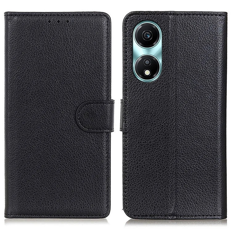 For Honor X5 Plus Wallet Phone Cover Litchi Texture Leather Case
