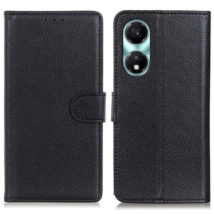 For Honor X5 Plus Wallet Phone Cover Litchi Texture Leather Case