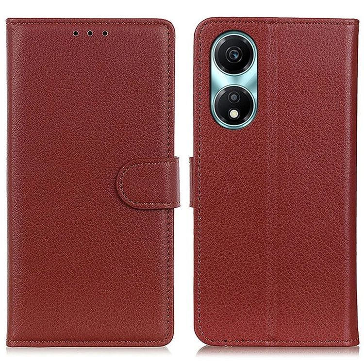 For Honor X5 Plus Wallet Phone Cover Litchi Texture Leather Case