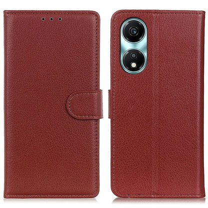 For Honor X5 Plus Wallet Phone Cover Litchi Texture Leather Case