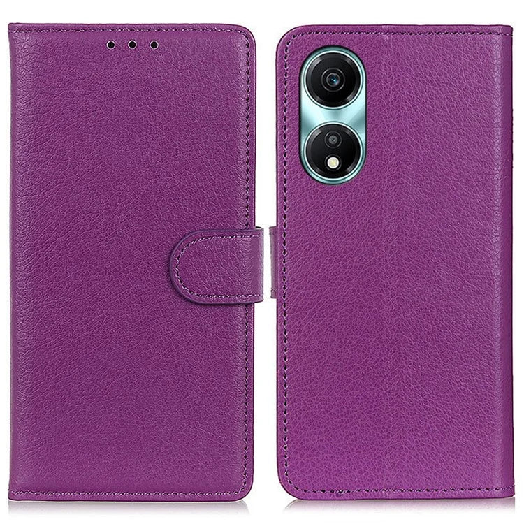 For Honor X5 Plus Wallet Phone Cover Litchi Texture Leather Case