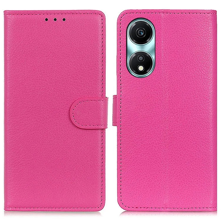 For Honor X5 Plus Wallet Phone Cover Litchi Texture Leather Case