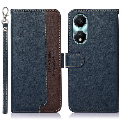 KHAZNEH For Honor X5 Plus Case RFID Blocking PU Leather Phone Wallet Cover with Handy Strap