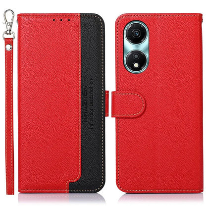 KHAZNEH For Honor X5 Plus Case RFID Blocking PU Leather Phone Wallet Cover with Handy Strap