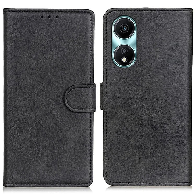 For Honor X5 Plus Leather Protective Case Cowhide Texture Wallet Phone Cover