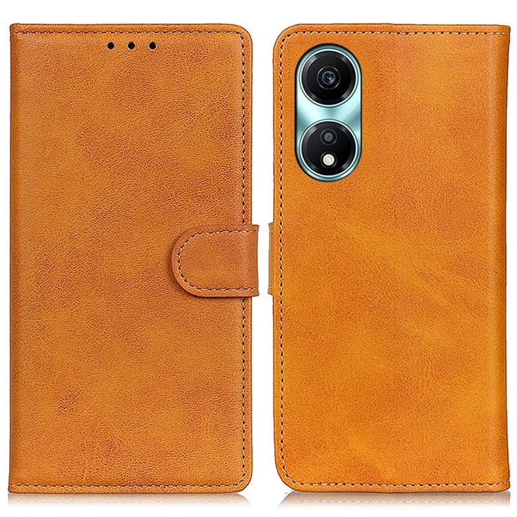 For Honor X5 Plus Leather Protective Case Cowhide Texture Wallet Phone Cover
