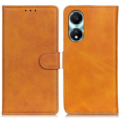 For Honor X5 Plus Leather Protective Case Cowhide Texture Wallet Phone Cover