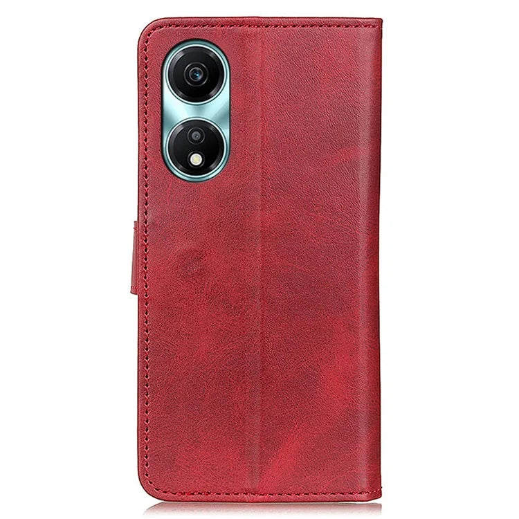 For Honor X5 Plus Leather Protective Case Cowhide Texture Wallet Phone Cover