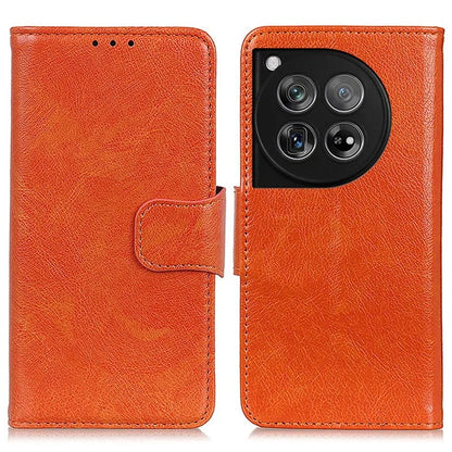 For OnePlus 12 5G Magnetic Case Split Leather Anti-scratch Nappa Texture Cell Phone Shell
