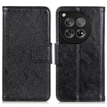 For OnePlus 12 5G Magnetic Case Split Leather Anti-scratch Nappa Texture Cell Phone Shell