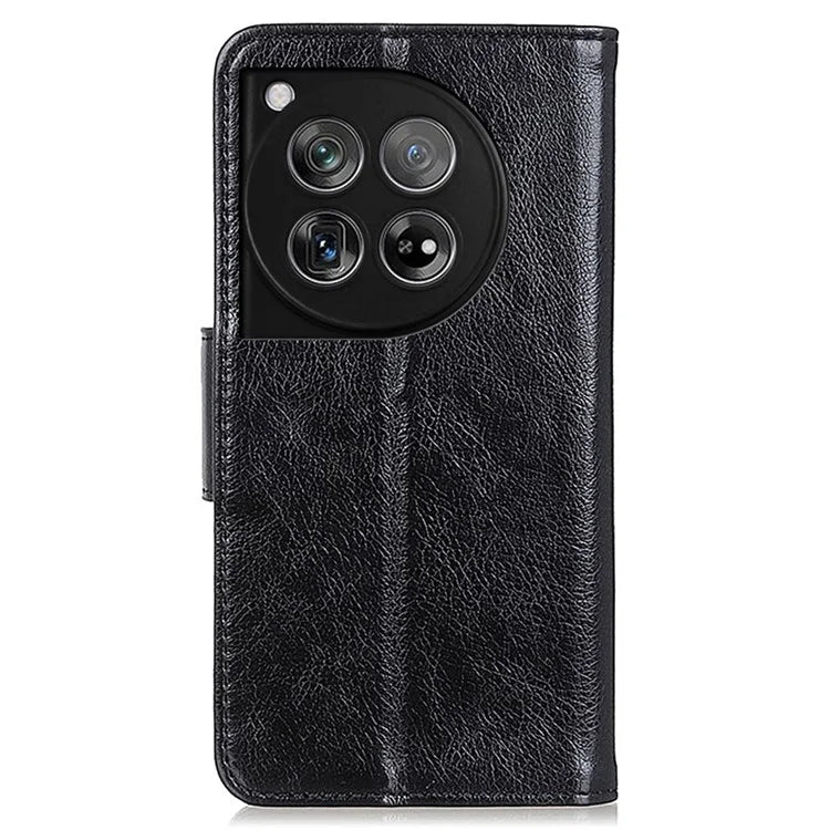 For OnePlus 12 5G Magnetic Case Split Leather Anti-scratch Nappa Texture Cell Phone Shell