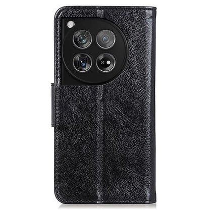 For OnePlus 12 5G Magnetic Case Split Leather Anti-scratch Nappa Texture Cell Phone Shell