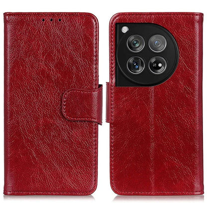 For OnePlus 12 5G Magnetic Case Split Leather Anti-scratch Nappa Texture Cell Phone Shell