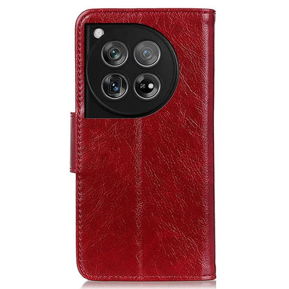 For OnePlus 12 5G Magnetic Case Split Leather Anti-scratch Nappa Texture Cell Phone Shell