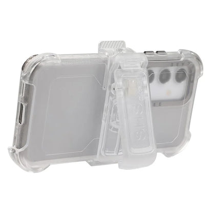 For Samsung Galaxy S24 Matte Slide Holster Phone Case Belt Clip Kickstand Black