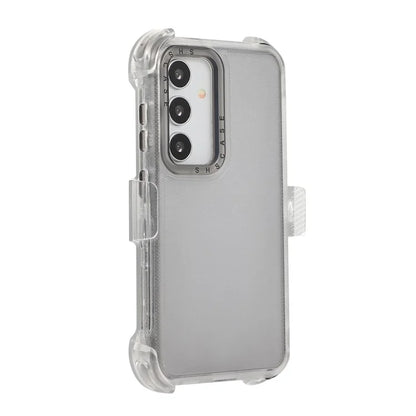 For Samsung Galaxy S24 Matte Slide Holster Phone Case Belt Clip Kickstand Black