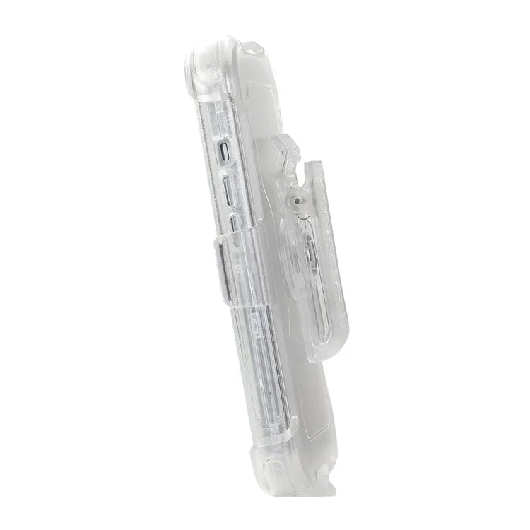 For iPhone 14 Slide Holster Matte Phone Case Back Clip Kickstand