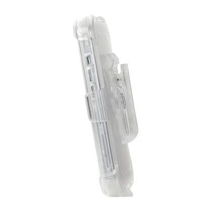 For iPhone 14 Slide Holster Matte Phone Case Back Clip Kickstand