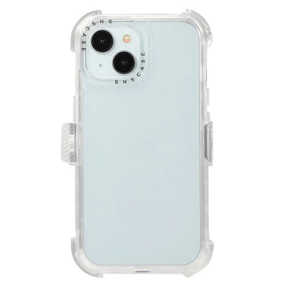 For iPhone 14 Slide Holster Matte Phone Case Back Clip Kickstand
