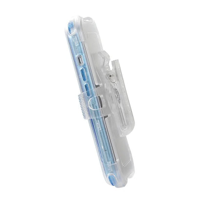 For iPhone 14 Slide Holster Matte Phone Case Back Clip Kickstand