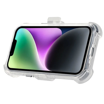 For iPhone 14 Slide Holster Matte Phone Case Back Clip Kickstand Sapphire