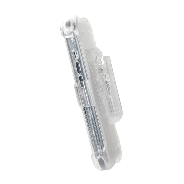 For iPhone 14 Slide Holster Matte Phone Case Back Clip Kickstand Sapphire